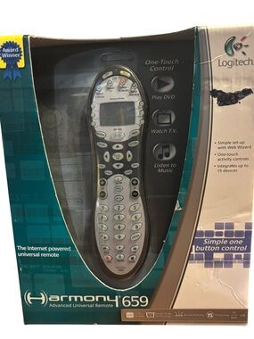 Logitech Harmony 659 Universal Remote in Silver and Black
